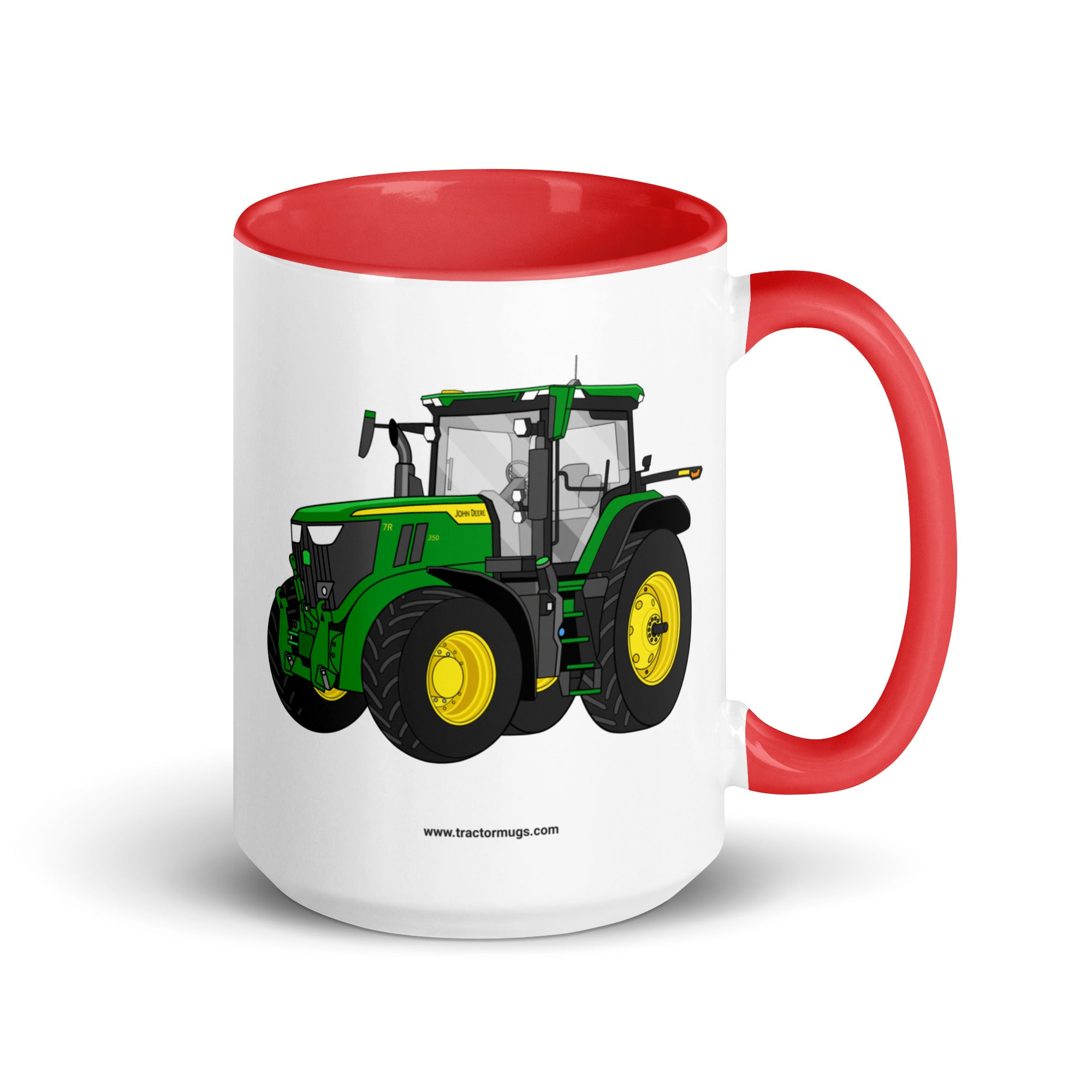 John Deere Red / 15 oz John Deere 7R 350 Auto Power | Mug with Color Inside Quality Farmers Merch