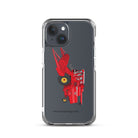 Massey Clear Case for iPhone® iPhone 15 Massey 760 Combine Harvester | Clear Case for iPhone® Quality Farmers Merch