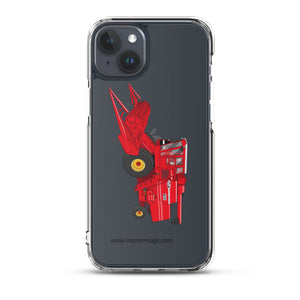 Massey Clear Case for iPhone® iPhone 15 Plus Massey 760 Combine Harvester | Clear Case for iPhone® Quality Farmers Merch