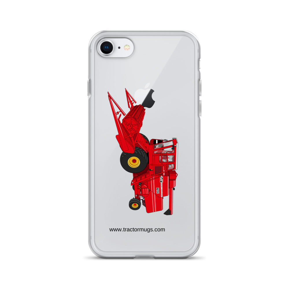 Massey Clear Case for iPhone® iPhone 7/8 Massey 760 Combine Harvester | Clear Case for iPhone® Quality Farmers Merch