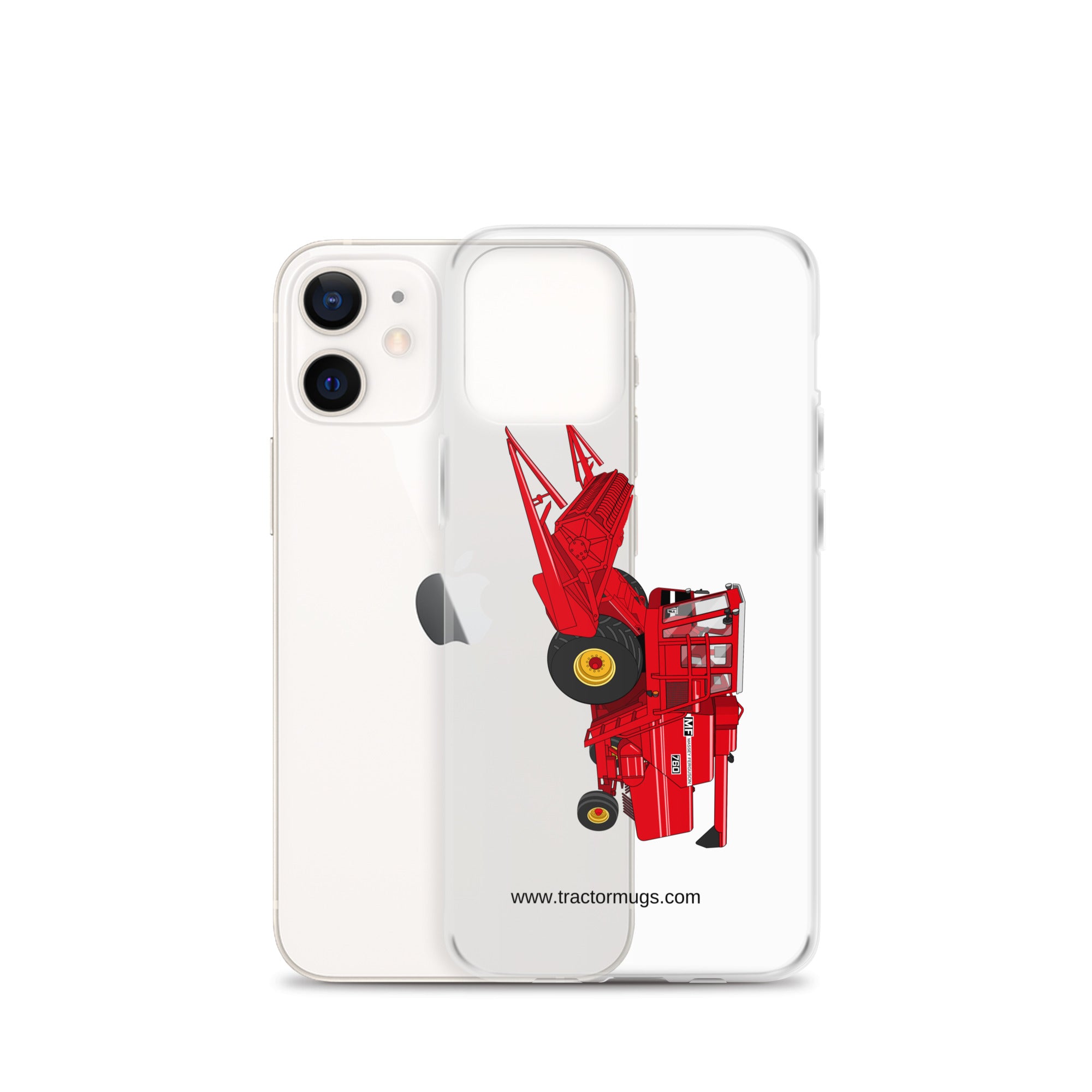 Massey Clear Case for iPhone® Massey 760 Combine Harvester | Clear Case for iPhone® Quality Farmers Merch
