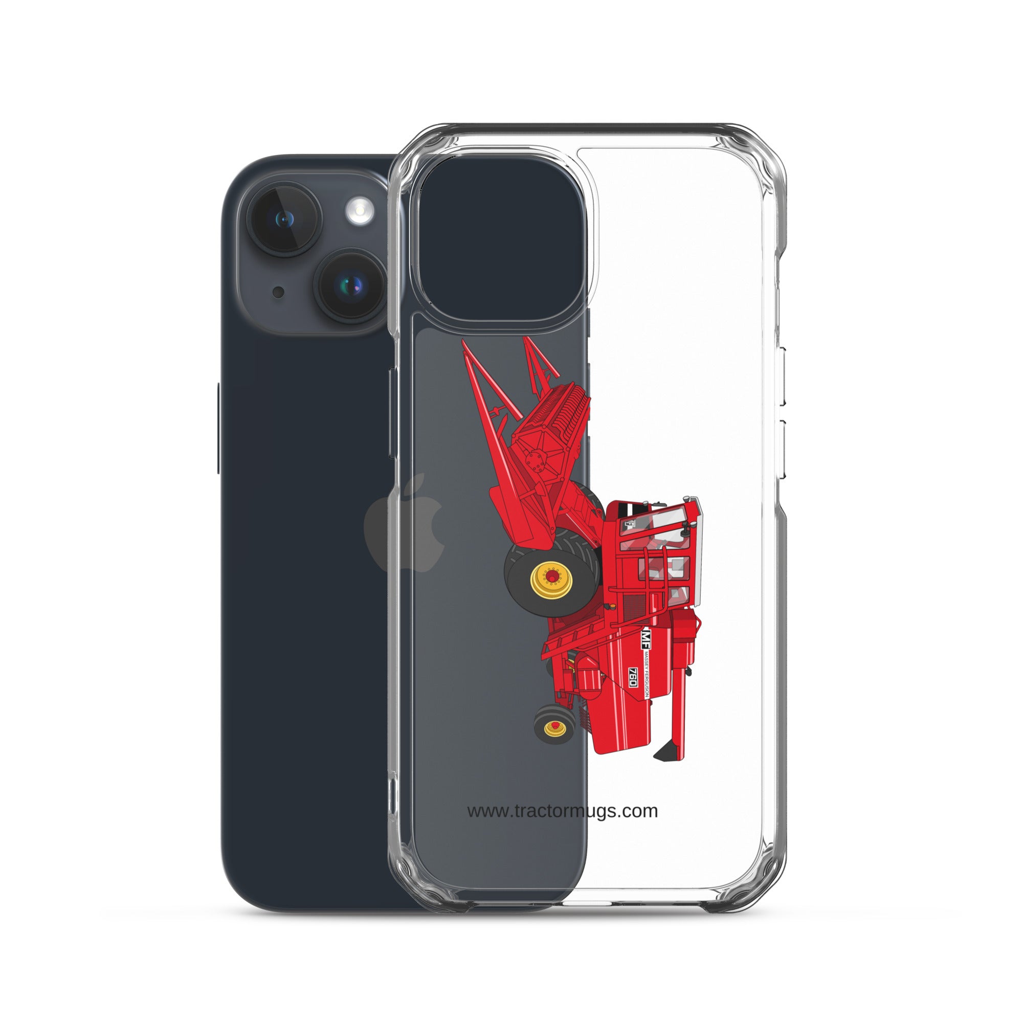 Massey Clear Case for iPhone® Massey 760 Combine Harvester | Clear Case for iPhone® Quality Farmers Merch