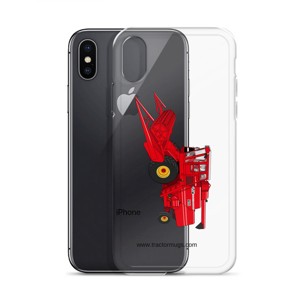 Massey Clear Case for iPhone® Massey 760 Combine Harvester | Clear Case for iPhone® Quality Farmers Merch