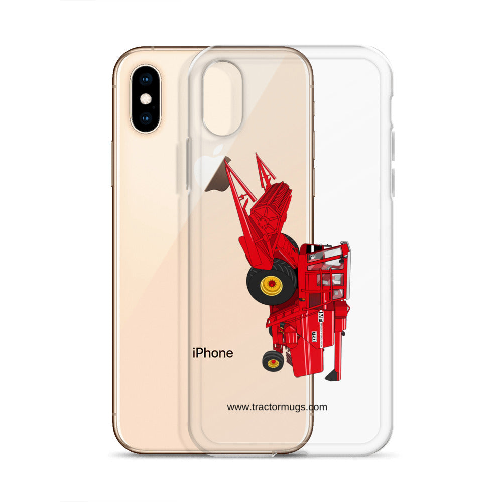 Massey Clear Case for iPhone® Massey 760 Combine Harvester | Clear Case for iPhone® Quality Farmers Merch