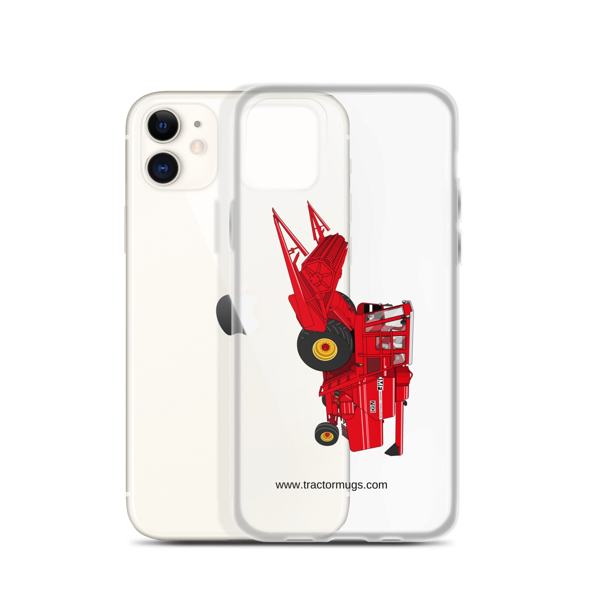 Massey Clear Case for iPhone® Massey 760 Combine Harvester | Clear Case for iPhone® Quality Farmers Merch