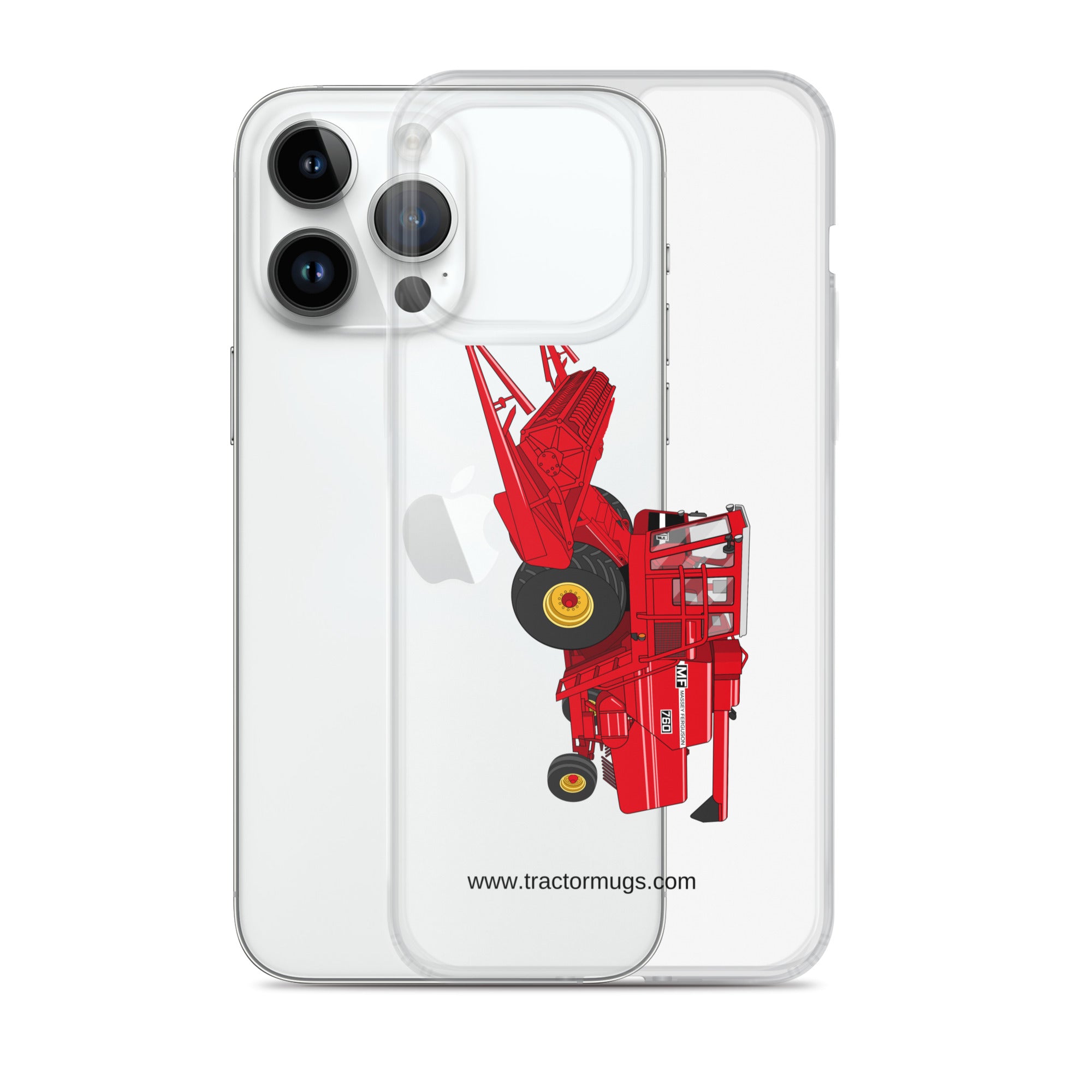 Massey Clear Case for iPhone® Massey 760 Combine Harvester | Clear Case for iPhone® Quality Farmers Merch