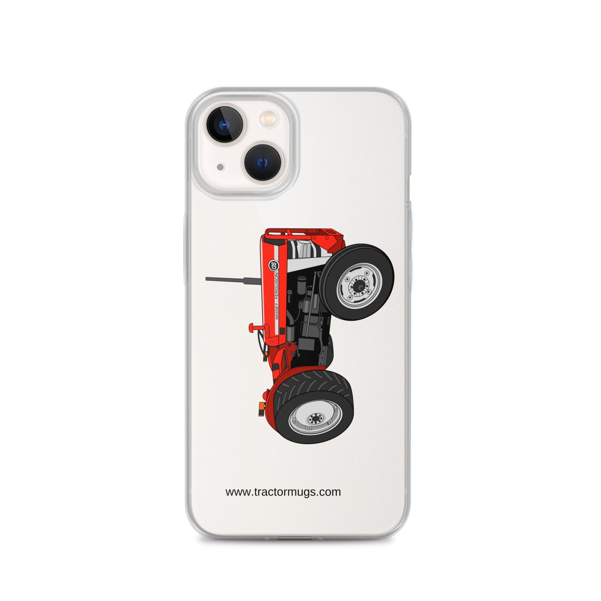 Massey Ferguson Clear Case for iPhone® iPhone 13 Massey Ferguson 135 with cab  |  Clear Case for iPhone® Quality Farmers Merch