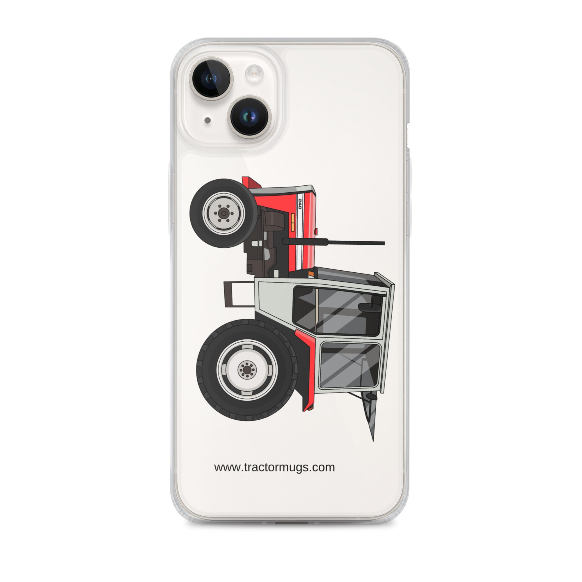 Massey Ferguson Clear Case for iPhone® iPhone 14 Plus Massey Ferguson 240 | Clear Case for iPhone® Quality Farmers Merch