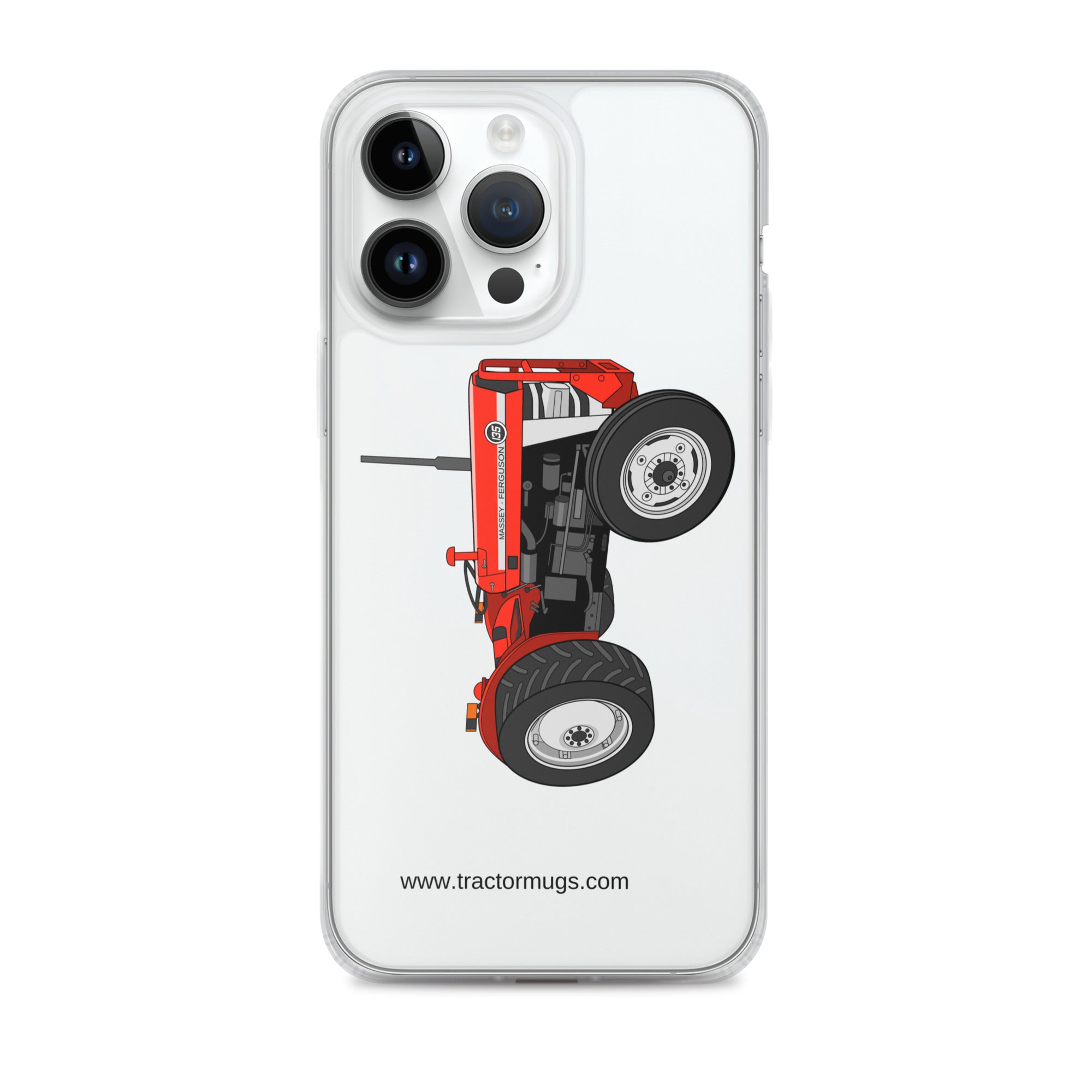 Massey Ferguson Clear Case for iPhone® iPhone 14 Pro Max Massey Ferguson 135 with cab  |  Clear Case for iPhone® Quality Farmers Merch