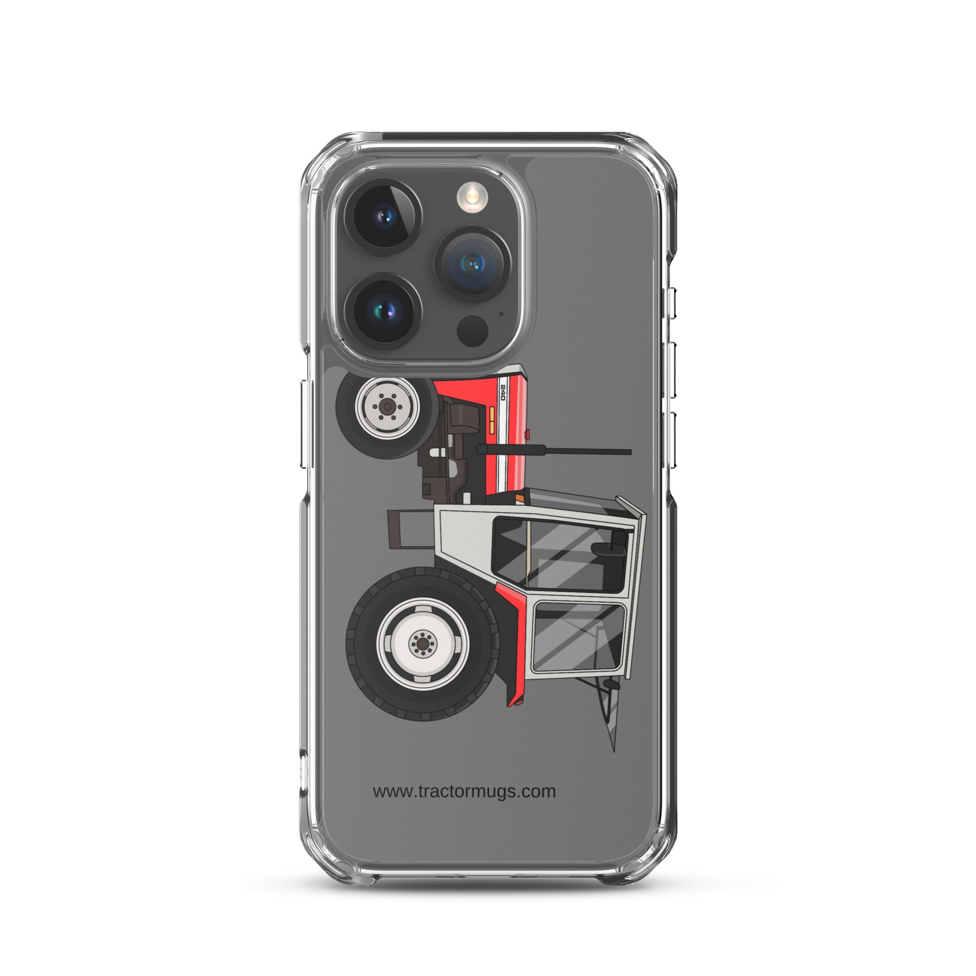 Massey Ferguson Clear Case for iPhone® iPhone 15 Pro Massey Ferguson 240 | Clear Case for iPhone® Quality Farmers Merch