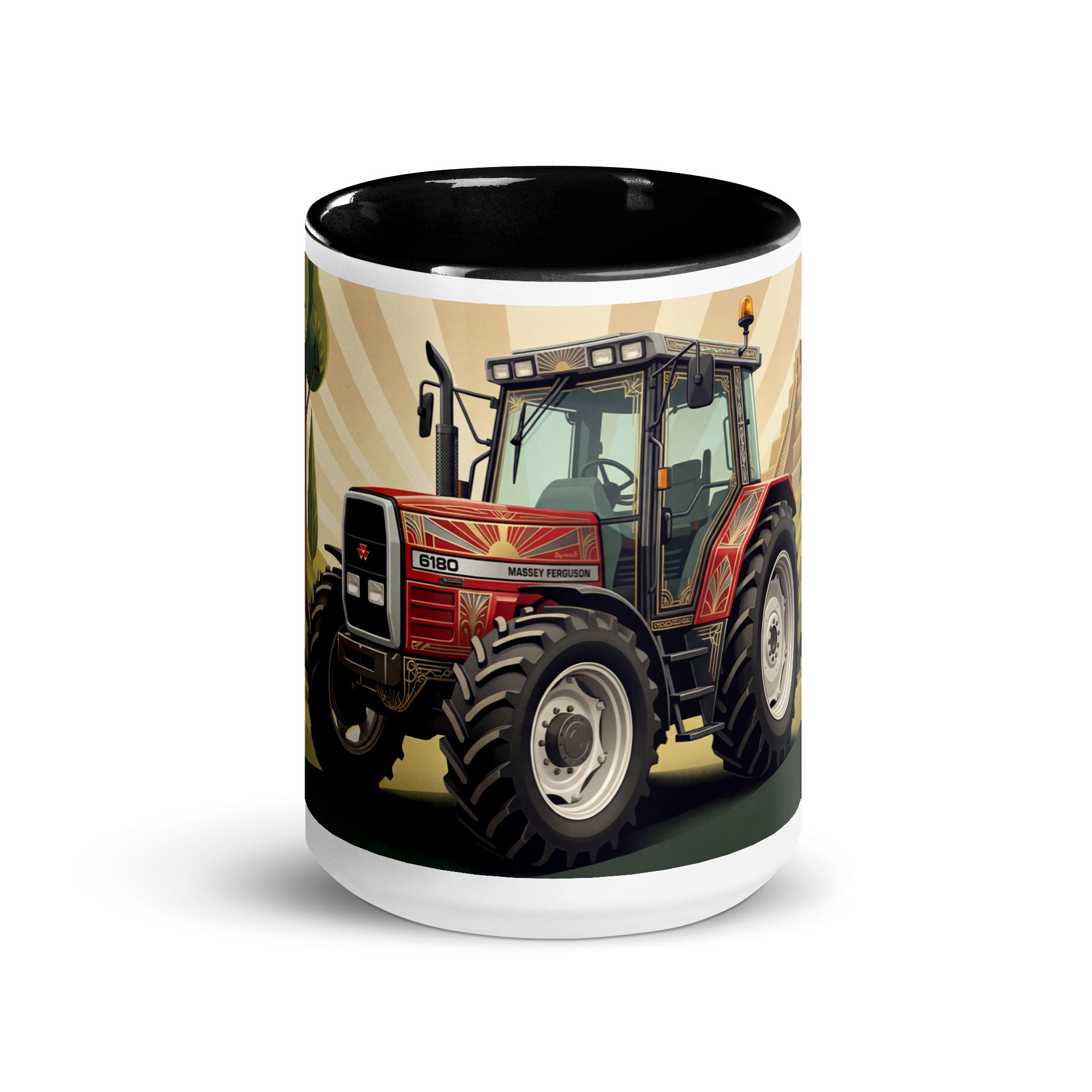 Massey Ferguson Massey Ferguson 6180 | Art Deco Mug with Color Inside Quality Farmers Merch