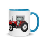 Massey Ferguson Mug with Color Inside Blue Massey Ferguson 590 | Mug with Color Inside Quality Farmers Merch