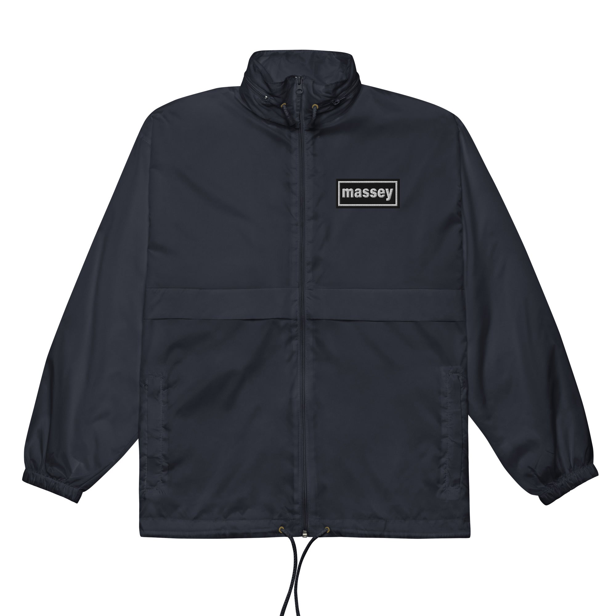 Massey Navy / S Oasis Style Massey Windbreaker | Unisex Embroidered Quality Farmers Merch