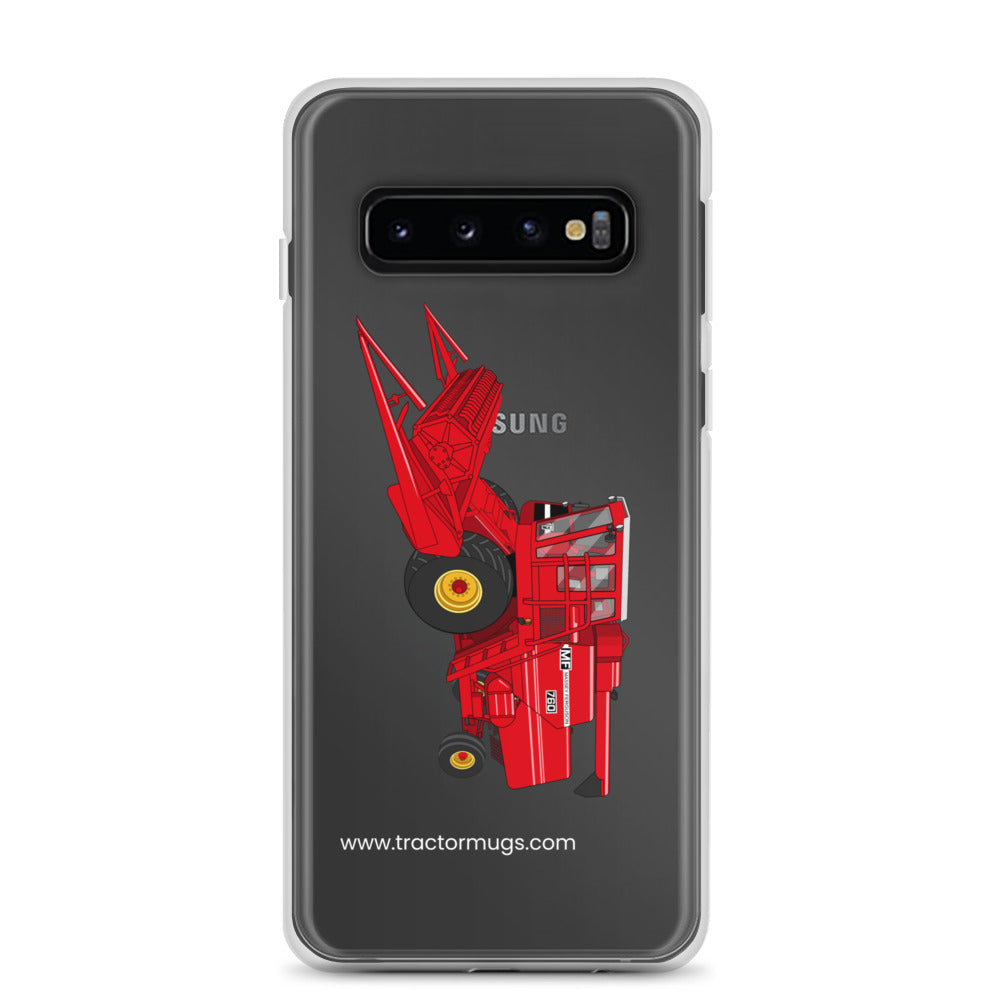 Massey Samsung Galaxy S10 Massey 760 Combine Harvester | Clear Case for Samsung® Quality Farmers Merch