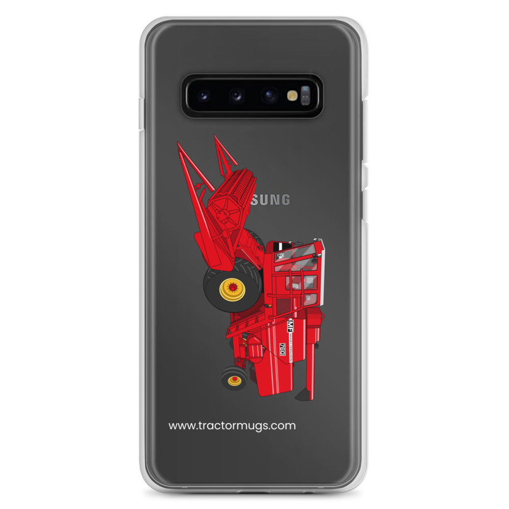 Massey Samsung Galaxy S10+ Massey 760 Combine Harvester | Clear Case for Samsung® Quality Farmers Merch