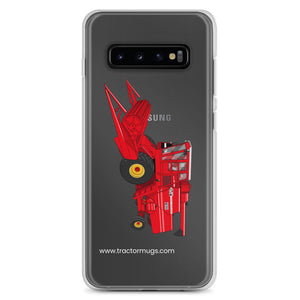 Massey Samsung Galaxy S10+ Massey 760 Combine Harvester | Clear Case for Samsung® Quality Farmers Merch