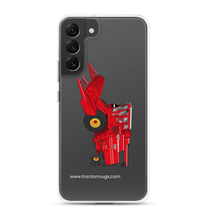 Massey Samsung Galaxy S22 Plus Massey 760 Combine Harvester | Clear Case for Samsung® Quality Farmers Merch
