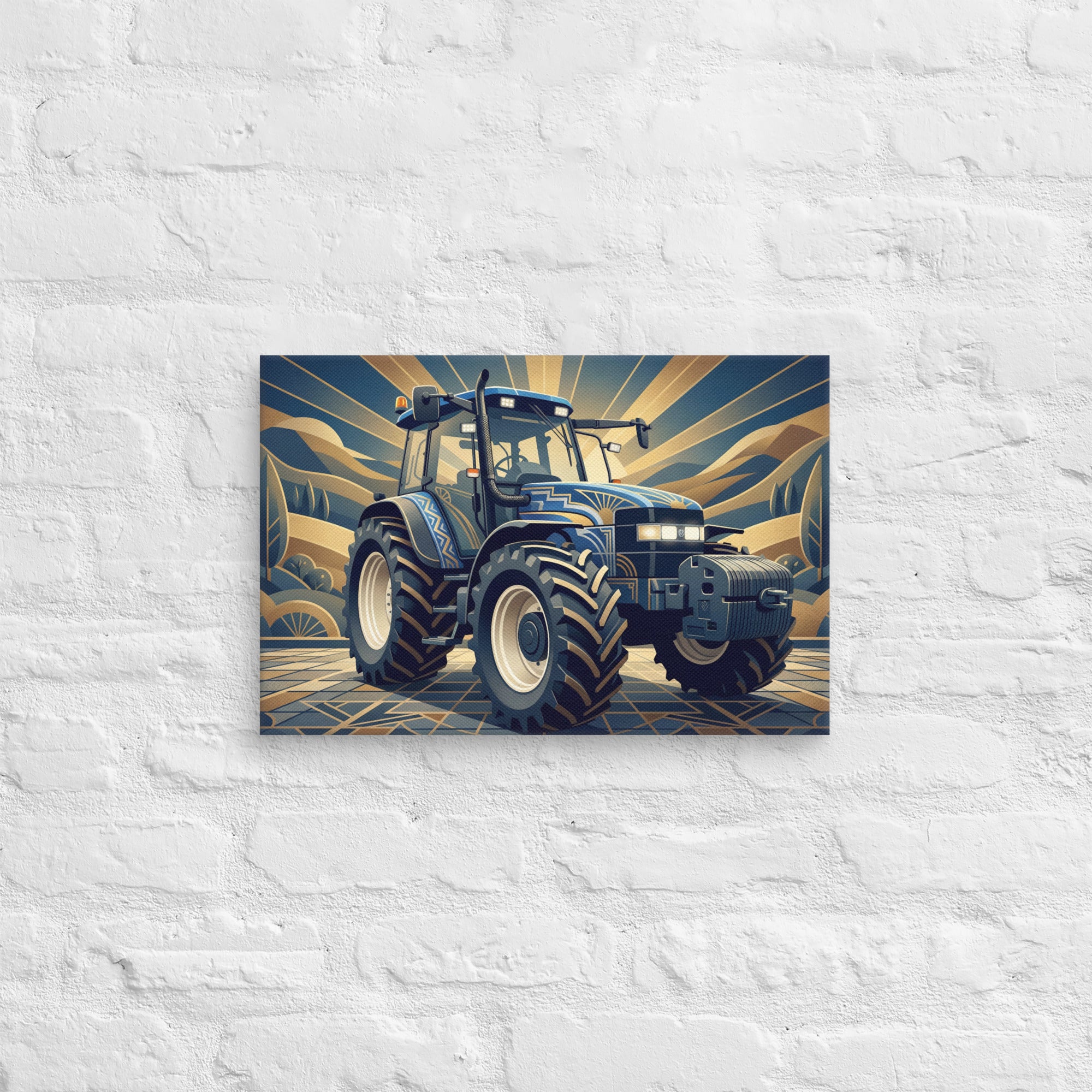 New Holland 12″×18″ New Holland TM 155  | Art Deco Canvas Quality Farmers Merch