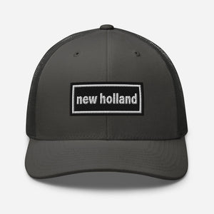 New Holland Charcoal Oasis Style Retro New Holland | Trucker Cap Quality Farmers Merch