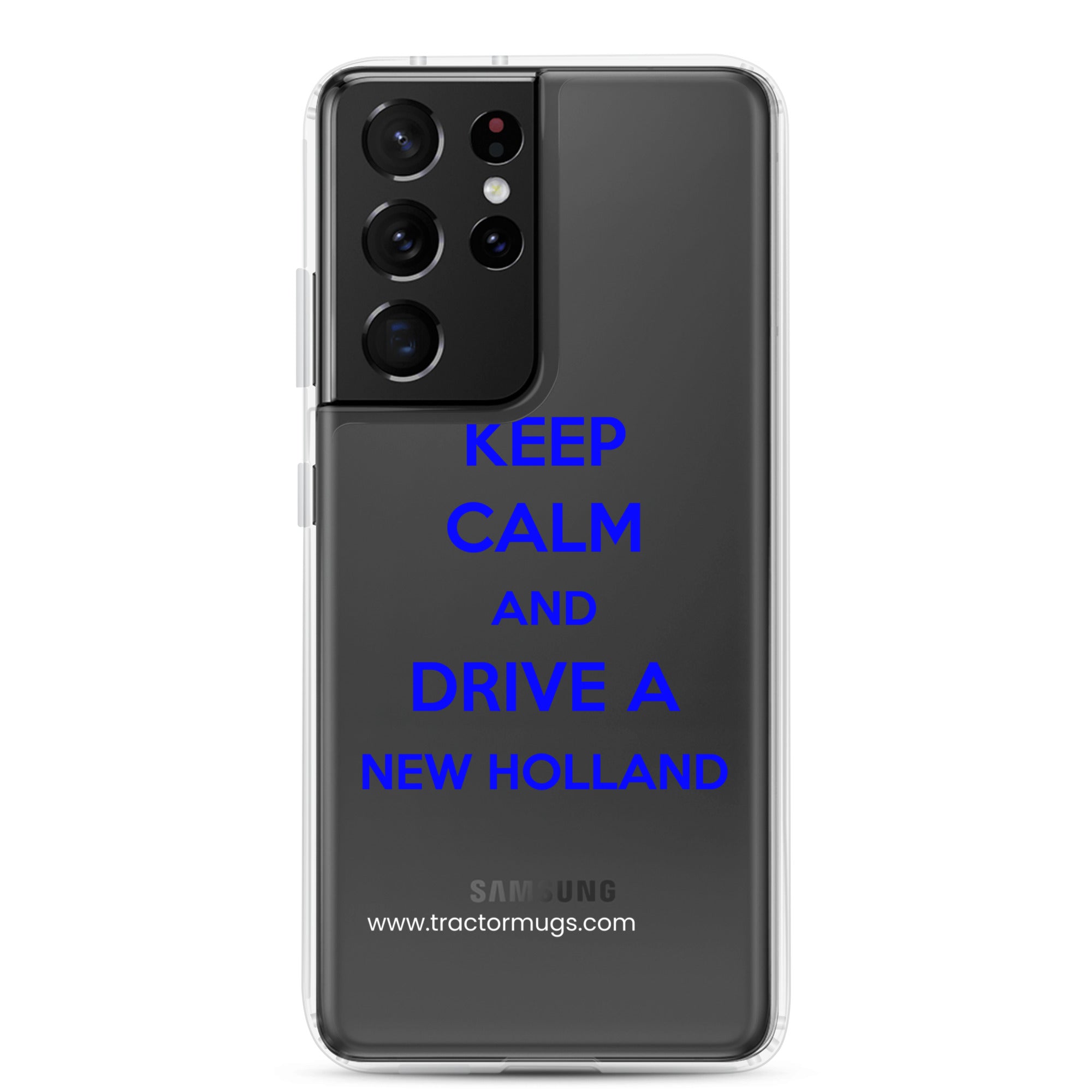 New Holland Samsung Galaxy S21 Ultra Keep Calm New Holland | Clear Case for Samsung® Quality Farmers Merch