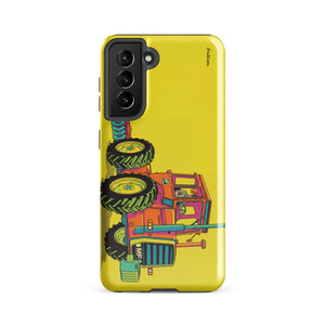 Furrow & Fields Tough case for Samsung® Glossy / Samsung Galaxy S21 FE Massey Ferguson 1200 Pop Art | Tough case for Samsung® Quality Farmers Merch
