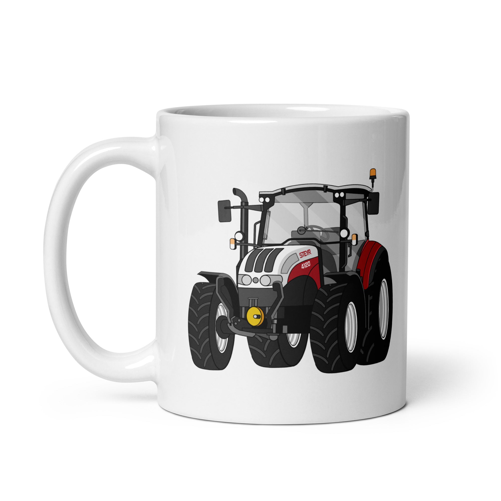 Steyr Steyr 4120 Plus | White glossy mug Quality Farmers Merch