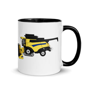 The Farmers Mugs Store Mug Black New Holland CR Combine Mug with Color Inside Quality Farmers Merch