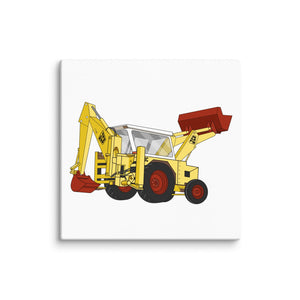 The Tractor Mugs Store 10″×10″ JCB 3C II Backhoe | Canvas Quality Farmers Merch