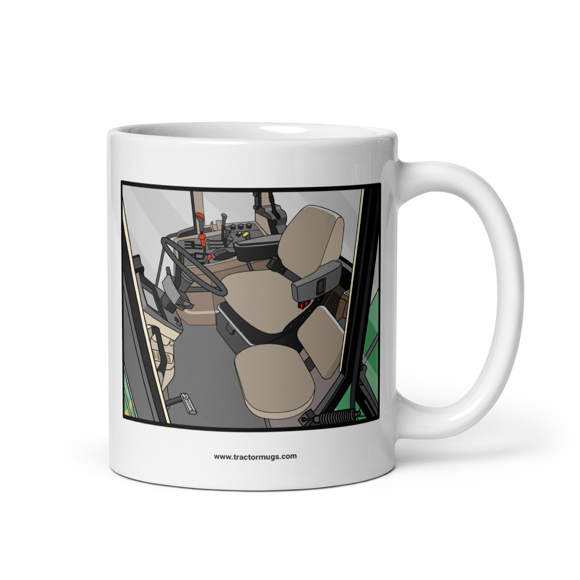 The Tractor Mugs Store 11 oz John Deere 7810 Cabin | White glossy mug Quality Farmers Merch