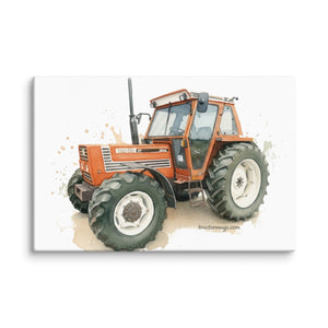 The Tractor Mugs Store 12″×18″ FIAT 110-90 DT Watercolor | Canvas Quality Farmers Merch