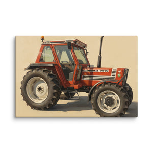 The Tractor Mugs Store 12″×18″ FIAT 90-90 DT Oil Painting | Canvas Quality Farmers Merch