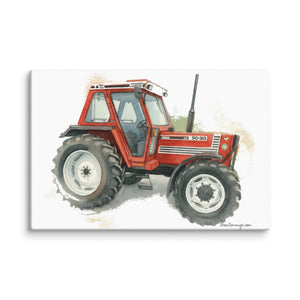 The Tractor Mugs Store 12″×18″ FIAT 90-90 DT Watercolor | Canvas Quality Farmers Merch