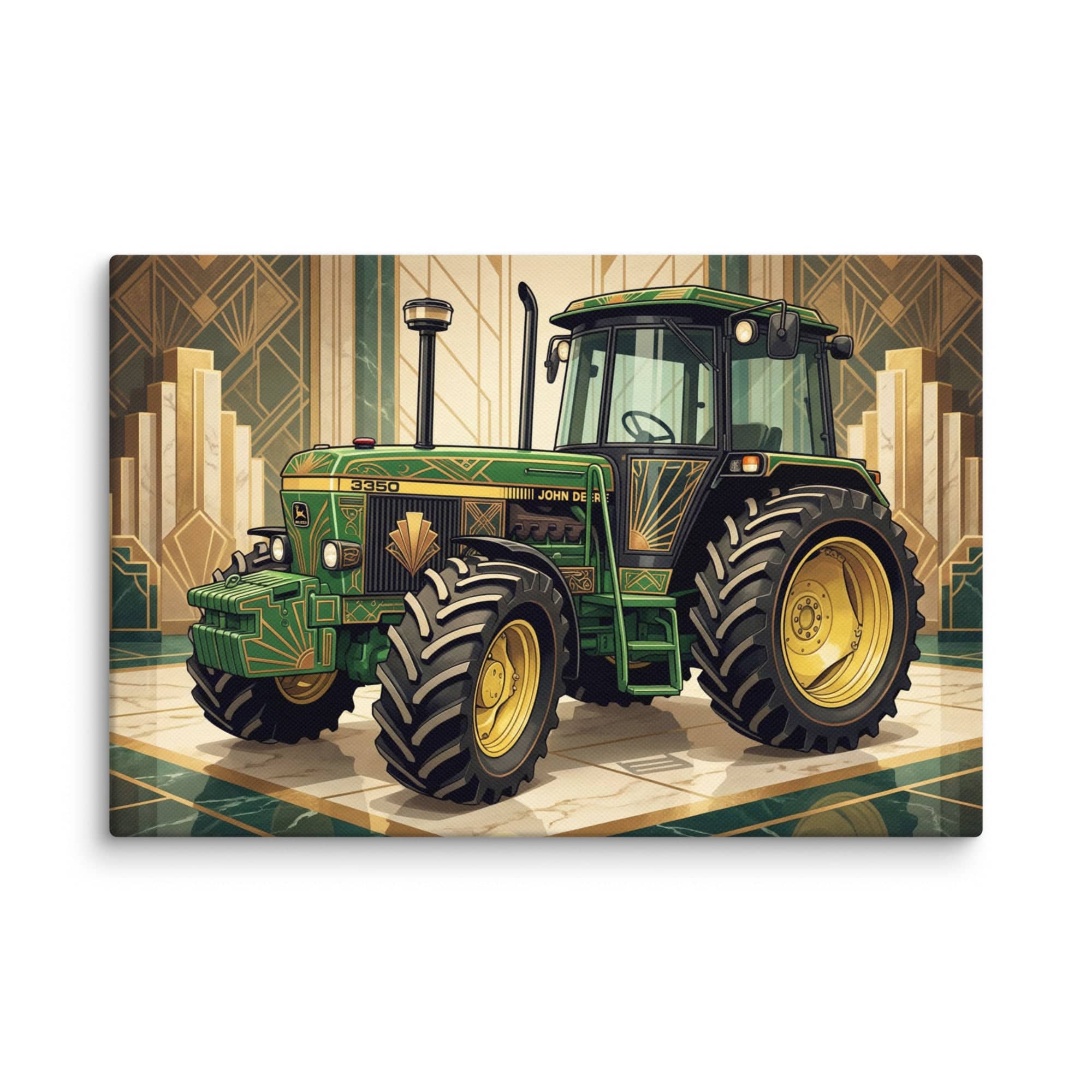 The Tractor Mugs Store 12″×18″ John Deere 3350 | Art Deco Canvas Quality Farmers Merch