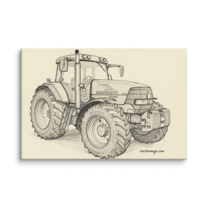 The Tractor Mugs Store 12″×18″ McCormick MTX 200 Pencil Sketch | Canvas Quality Farmers Merch