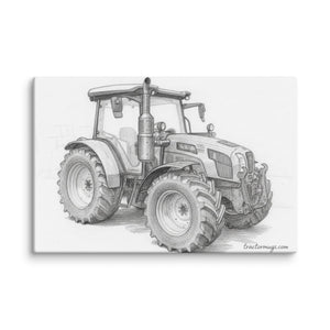 The Tractor Mugs Store 12″×18″ SAME Explorer 105 (Stage V) Pencil Sketch | Canvas Quality Farmers Merch