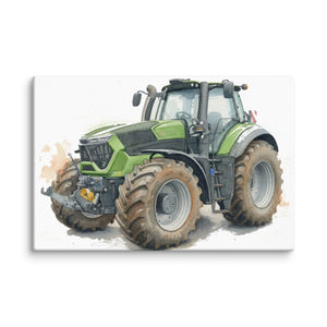 The Tractor Mugs Store 16″×24″ Deutz-Fahr 9340 Watercolor | Canvas Quality Farmers Merch