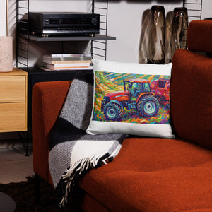The Tractor Mugs Store 18″×18″ CASE MX 130 | Splash Art Pillow Case Quality Farmers Merch
