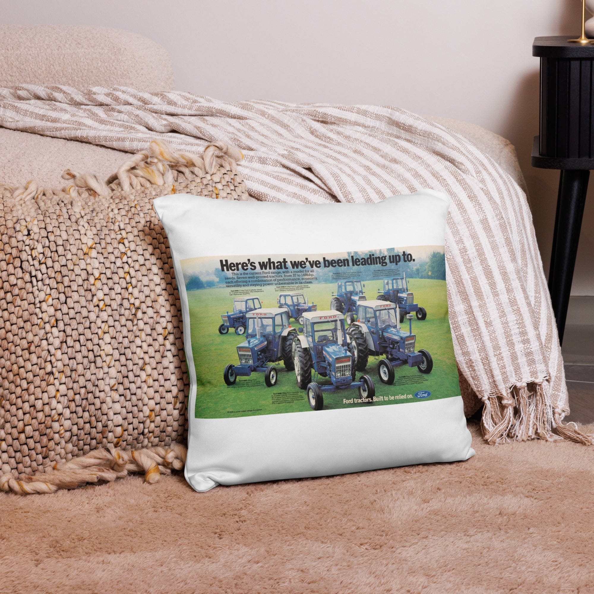 The Tractor Mugs Store 18″×18″ Ford '000 Series Advert | Pillow Case Quality Farmers Merch