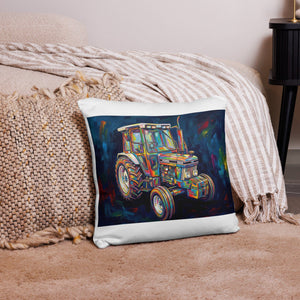 The Tractor Mugs Store 18″×18″ Ford 6810 2WD | Splash Art Pillow Case Quality Farmers Merch