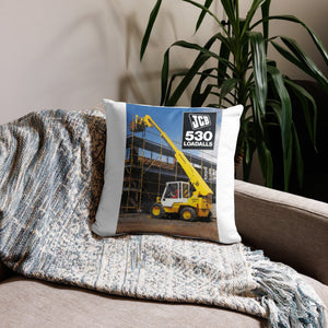 The Tractor Mugs Store 18″×18″ JCB Loadall 530 Brochure | Pillow Case Quality Farmers Merch