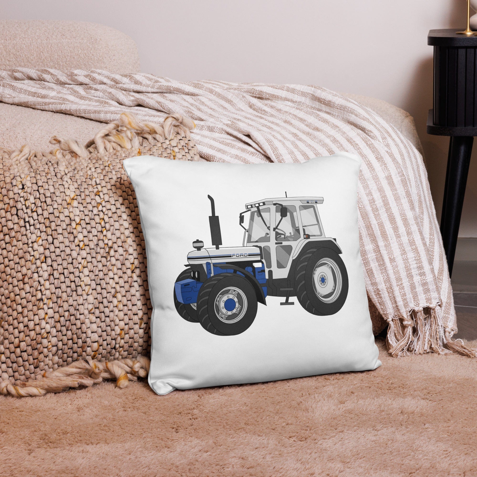 The Tractor Mugs Store 18″×18″ Jubilee Edition Silver Tractor | Pillow Case Quality Farmers Merch