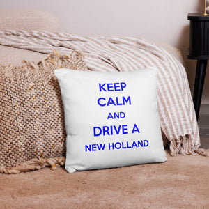 The Tractor Mugs Store 18″×18″ Keep Calm New Holland | Pillow Case Quality Farmers Merch