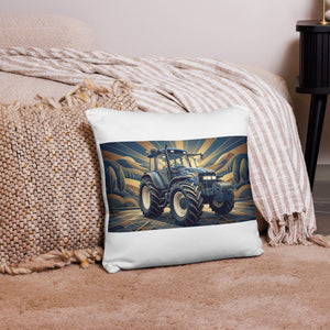 The Tractor Mugs Store 18″×18″ New Holland TM 155  | Art Deco Pillow Case Quality Farmers Merch