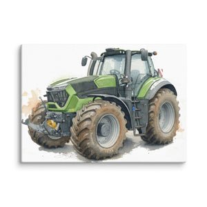 The Tractor Mugs Store 20″×28″ Deutz-Fahr 9340 Watercolor | Canvas Quality Farmers Merch