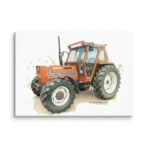 The Tractor Mugs Store 20″×28″ FIAT 110-90 DT Watercolor | Canvas Quality Farmers Merch