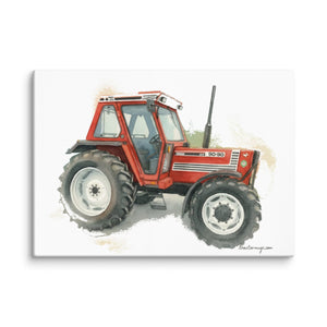 The Tractor Mugs Store 20″×28″ FIAT 90-90 DT Watercolor | Canvas Quality Farmers Merch