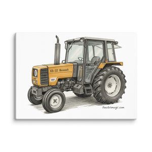 The Tractor Mugs Store 20″×28″ Renault 65-32 MX Pencil Sketch | Canvas Quality Farmers Merch