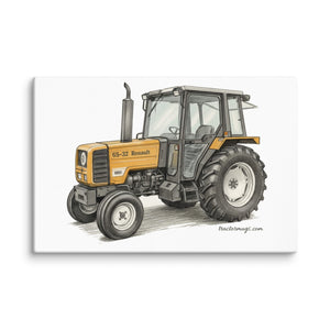 The Tractor Mugs Store 20″×30″ Renault 65-32 MX Pencil Sketch | Canvas Quality Farmers Merch