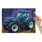 The Tractor Mugs Store 21″×15.5″ (500 pcs) New Holland TM 140 Splash Art Canvas | Jigsaw Puzzle Quality Farmers Merch