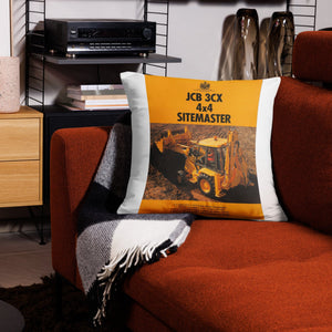 The Tractor Mugs Store 22″×22″ JCB 3CX Sitemaster Brochure | Pillow Case Quality Farmers Merch